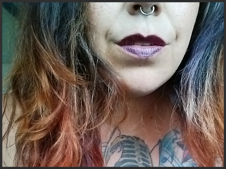 septum and purple lips